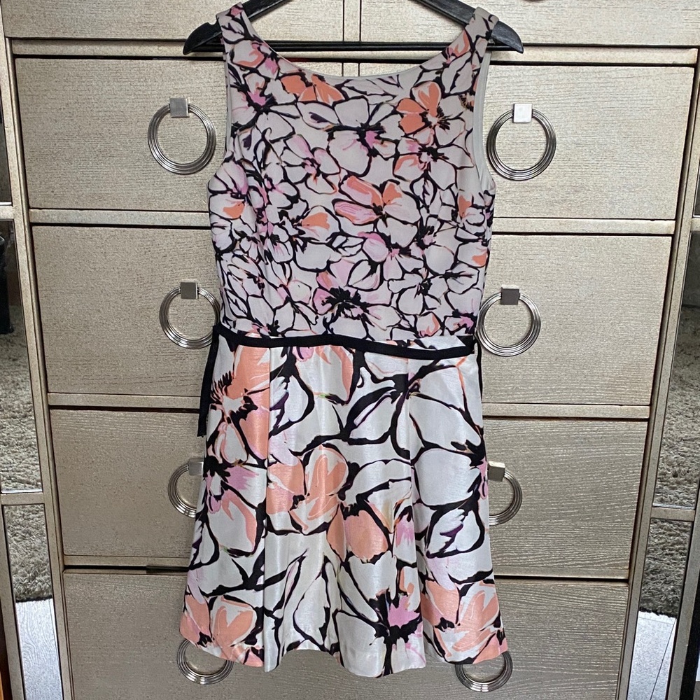 Taylor Floral Sleeveless Dress - Pink, Black, White